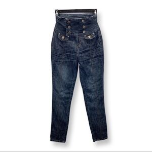 Drama Gold High Rise Denim Jeans Size 3 New Without Tags